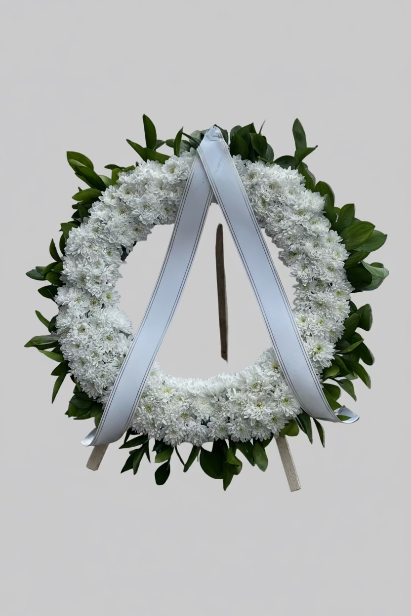 Coroană funerară crizantemă
